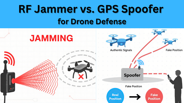 RF Jammer در مقابل GPS Spoofer برای دفاع از پهپاد